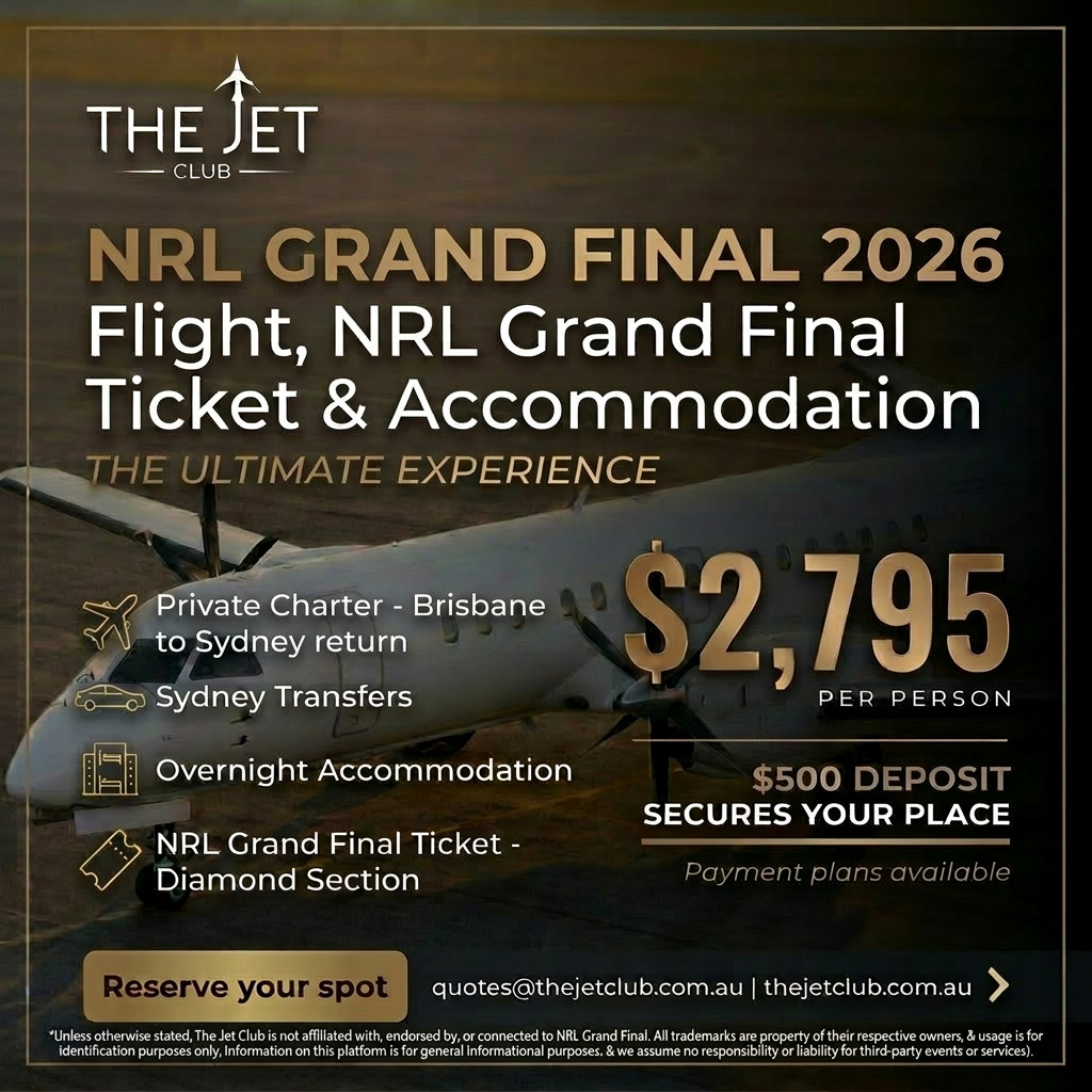 NRL Grand Final 2026 — Flight, Diamond Section ticket & overnight accommodation, from $2,795 per person