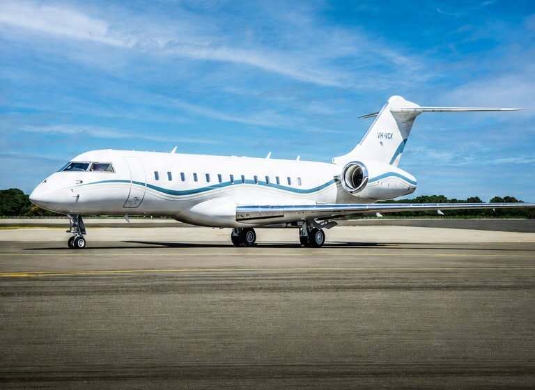 Bombardier Global Express empty leg flight from Sydney Kingsford Smith International Airport (YSSY) to Adelaide International Airport (YPAD) — Australia